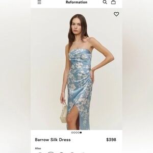 Reformation Barrow Silk Dress
